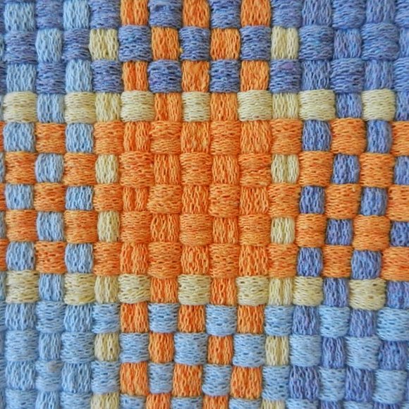 Set of 2 Handmade Artisan Cotton Woven Loomed Potholders Hot Pads Trivets - Picture 4 of 7